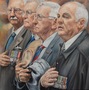 No 77 Squadron Association People You May Know photo gallery - From a painting by Kristin Hardiman http://kristinhardiman.com/. ANZAC Day 2014. Near to far: Pete Ring Don Newton Rod Moffet Ray Seaver